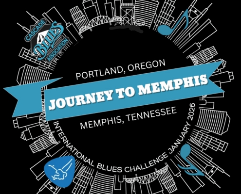 Cascade Blues Association Journey to Memphis Logo